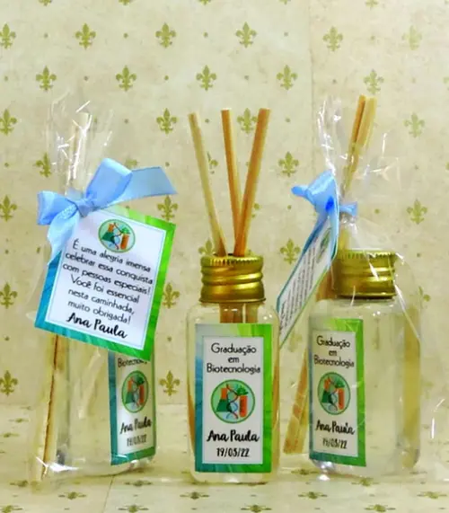 Lembrancinha de Formatura Difusor Varetas Mini Aromatizador