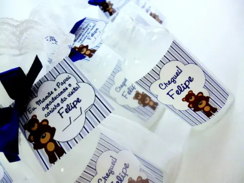 Lembrancinha de Maternidade - Álcool Gel Ursinho