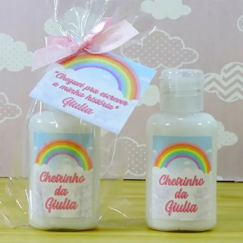 Lembrancinha de Maternidade Mini Hidratante Arco Íris
