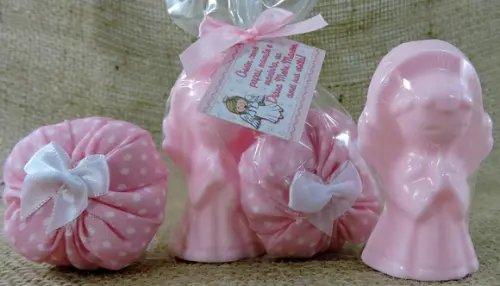 Lembrancinha de Nascimento Anjinho Grande e Sachê Perfumado