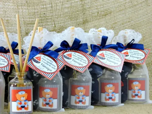 Lembrancinha de Nascimento Aromatizador 2 Sachês Marinheiro
