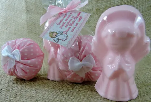 Lembrancinha de Nascimento Anjinho Grande e Sachê Perfumado