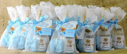 Lembrancinha de Nascimento Aromatizador e Pézinho na Organza