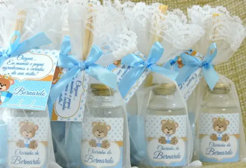 Lembrancinha de Nascimento Aromatizador e Pézinho na Organza