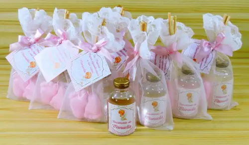 Lembrancinha de Nascimento Aromatizador Pézinho na Organza