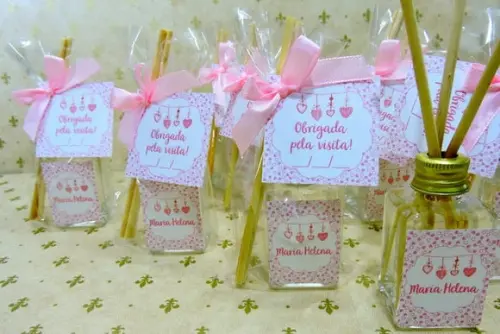 Lembrancinha de Nascimento Mini Difusor Varetas Aromatizador