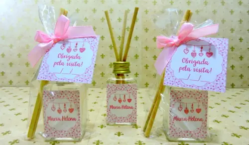 Lembrancinha de Nascimento Mini Difusor Varetas Aromatizador