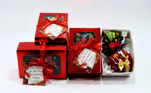 Lembrancinha de Natal Caixinha com Dois Sachês Perfumado