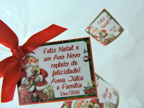 Lembrancinha de Natal Bisnaga no Saquinho