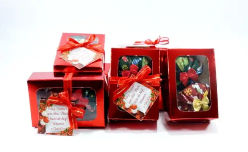 Lembrancinha de Natal Caixinha com Dois Sachês Perfumado