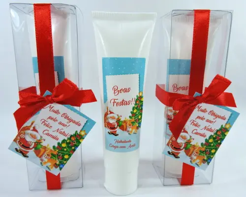 Lembrancinha de Natal Creme Hidratante na Bisnaga de 50 ml