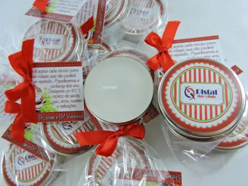 Lembrancinha de Natal Velinha Aromatizada na Latinha