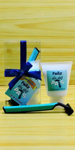 Lembrancinha Dia dos Pais Kit Barbear Creme Padrinhos