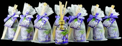 Lembrancinha Difusor na Organza - Natal