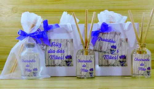 Lembrancinha do Dia das Mães Mini Aromatizante na Sacolinha