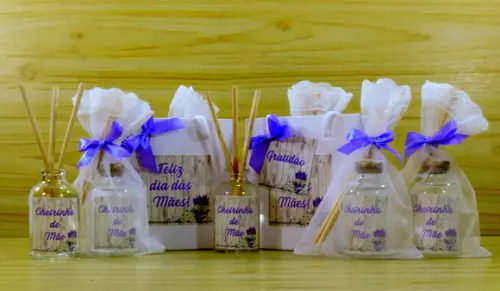 Lembrancinha do Dia das Mães Mini Aromatizante na Sacolinha