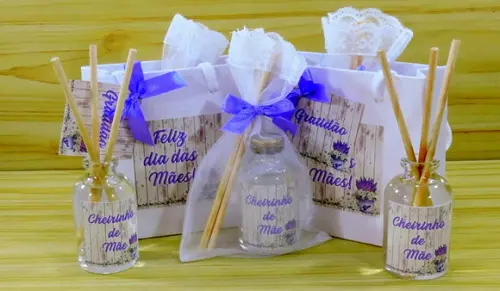 Lembrancinha do Dia das Mães Mini Aromatizante na Sacolinha