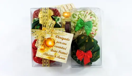 Lembrancinha Dois Sachês Perfumados Caixinha de Natal Aroma