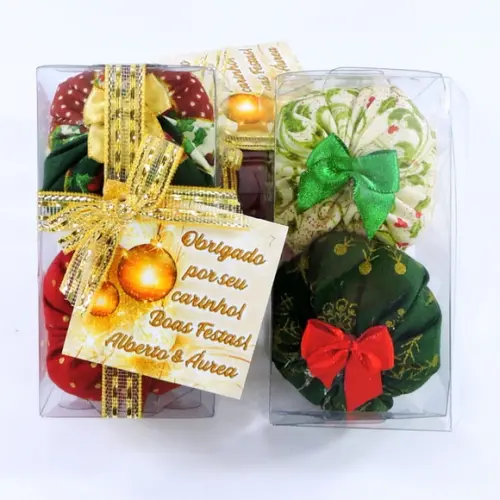 Lembrancinha Dois Sachês Perfumados Caixinha de Natal Aroma