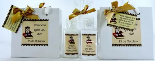 Lembrancinha Hidratante & Álcool Gel Dia dos Professores