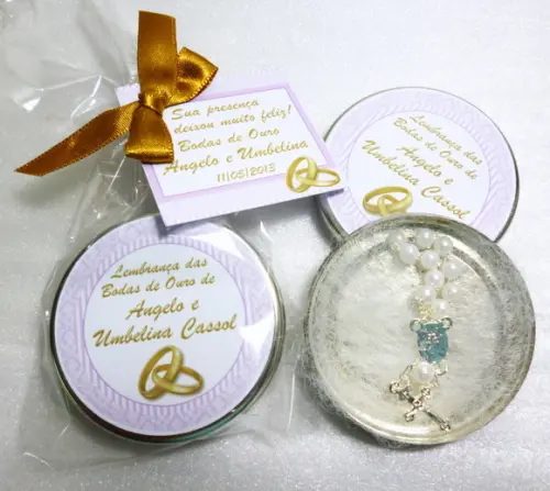 Lembrancinha Latinha Bodas de Ouro