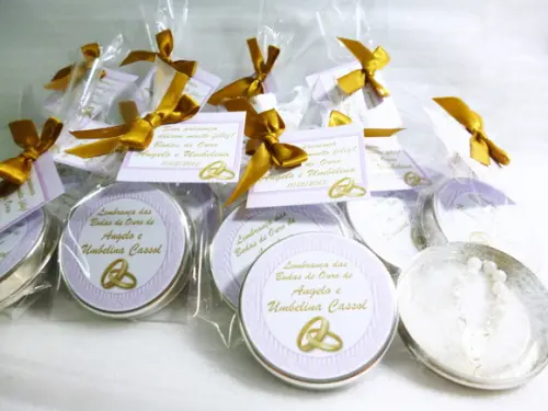 Lembrancinha Latinha Bodas de Ouro