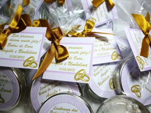 Lembrancinha Latinha Bodas de Ouro