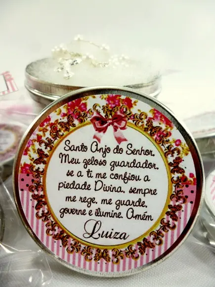 Lembrancinha Latinha e Tercinho Batizado