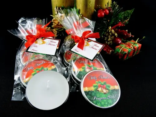 Lembrancinha Latinha Vela Natal Amigo Secreto Oculto Brinde