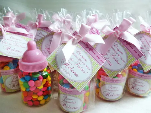 Lembrancinha Mamadeira de Bebê Confeti