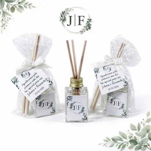 Lembrancinha Luxo Casamento Aromatizador 40ml Personalizado