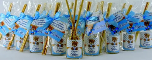 Lembrancinha Mini Aromatizador Difusor de Varetas Ursinho
