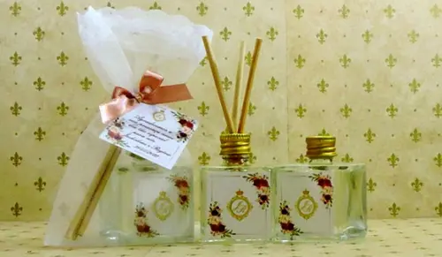 Lembrancinha Mini Aromatizante Difusor Cubo Vareta Casamento