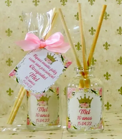 Lembrancinha Mini Aromatizante Difusor Varetas Aniversário