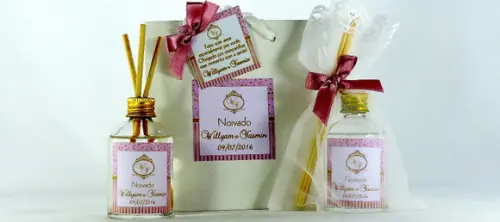 Lembrancinha Mini Aromatizante Noivado Casamento