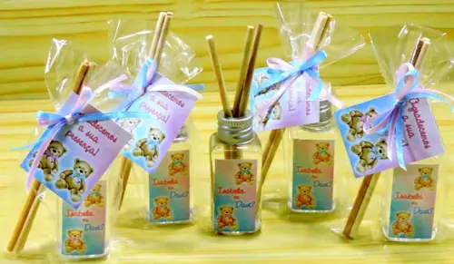 Lembrancinha Mini Difusor de Chá de Revelação Aromatizante