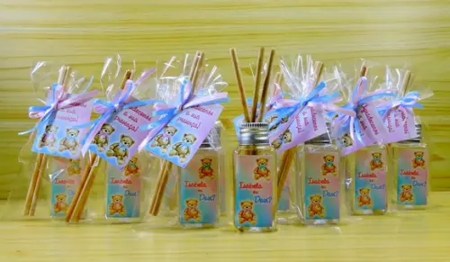 Lembrancinha Mini Difusor de Chá de Revelação Aromatizante