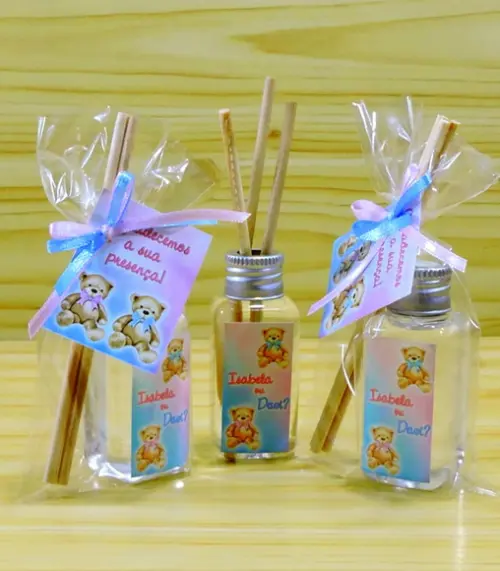 Lembrancinha Mini Difusor de Chá de Revelação Aromatizante