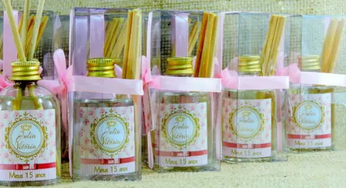 Lembrancinha Mini Difusor Debutante 15 Anos Coroa