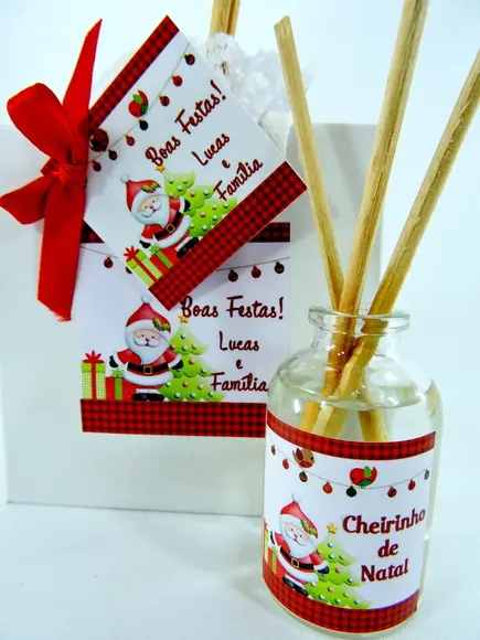 Lembrancinha Mini Difusor Sacolinha Natal Amigo Secreto