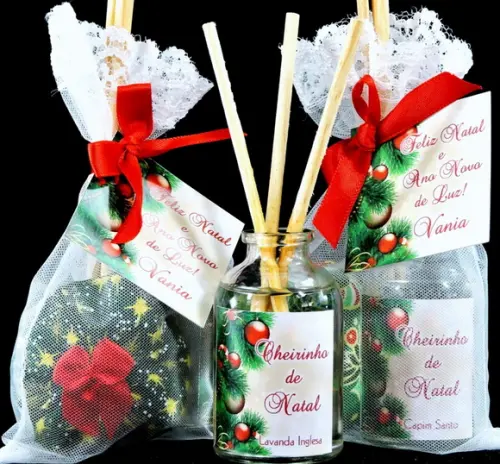 Lembrancinha Mini Difusor Sachê Natal Amigo Oculto Secreto