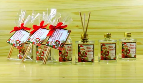 Lembrancinha Mini Difusor Varetas Amigo Secreto Brinde Natal