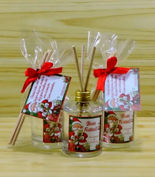 Lembrancinha Mini Difusor Varetas Amigo Secreto Brinde Natal