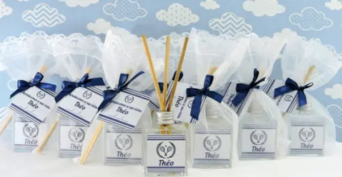 Lembrancinha Nascimento Aromatizador Difusor Varetas Azul
