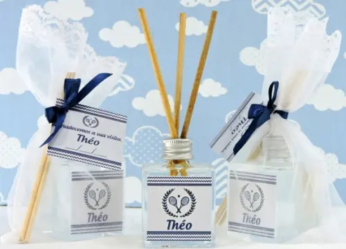 Lembrancinha Nascimento Aromatizador Difusor Varetas Azul