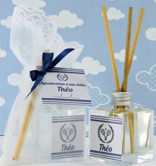 Lembrancinha Nascimento Aromatizador Difusor Varetas Azul