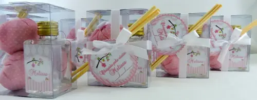 Lembrancinha Nascimento Mini Aromatizador Sachês Passarinhos