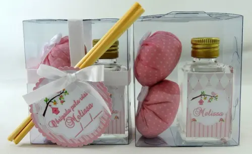 Lembrancinha Nascimento Mini Aromatizador Sachês Passarinhos