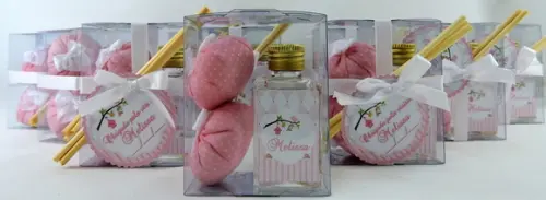 Lembrancinha Nascimento Mini Aromatizador Sachês Passarinhos