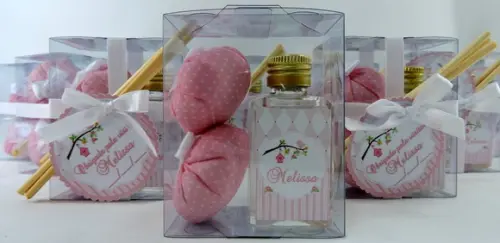 Lembrancinha Nascimento Mini Aromatizador Sachês Passarinhos